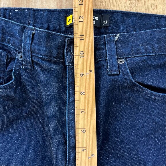 ANALOG MEDIAN JEANS MEN’S sz 33W 33L Regular Fit Dark Wash Straight Leg - Picture 10 of 12